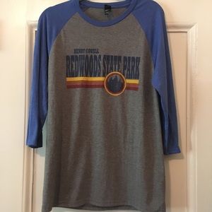 Redwoods State Park Baseball T-shirt Mens S